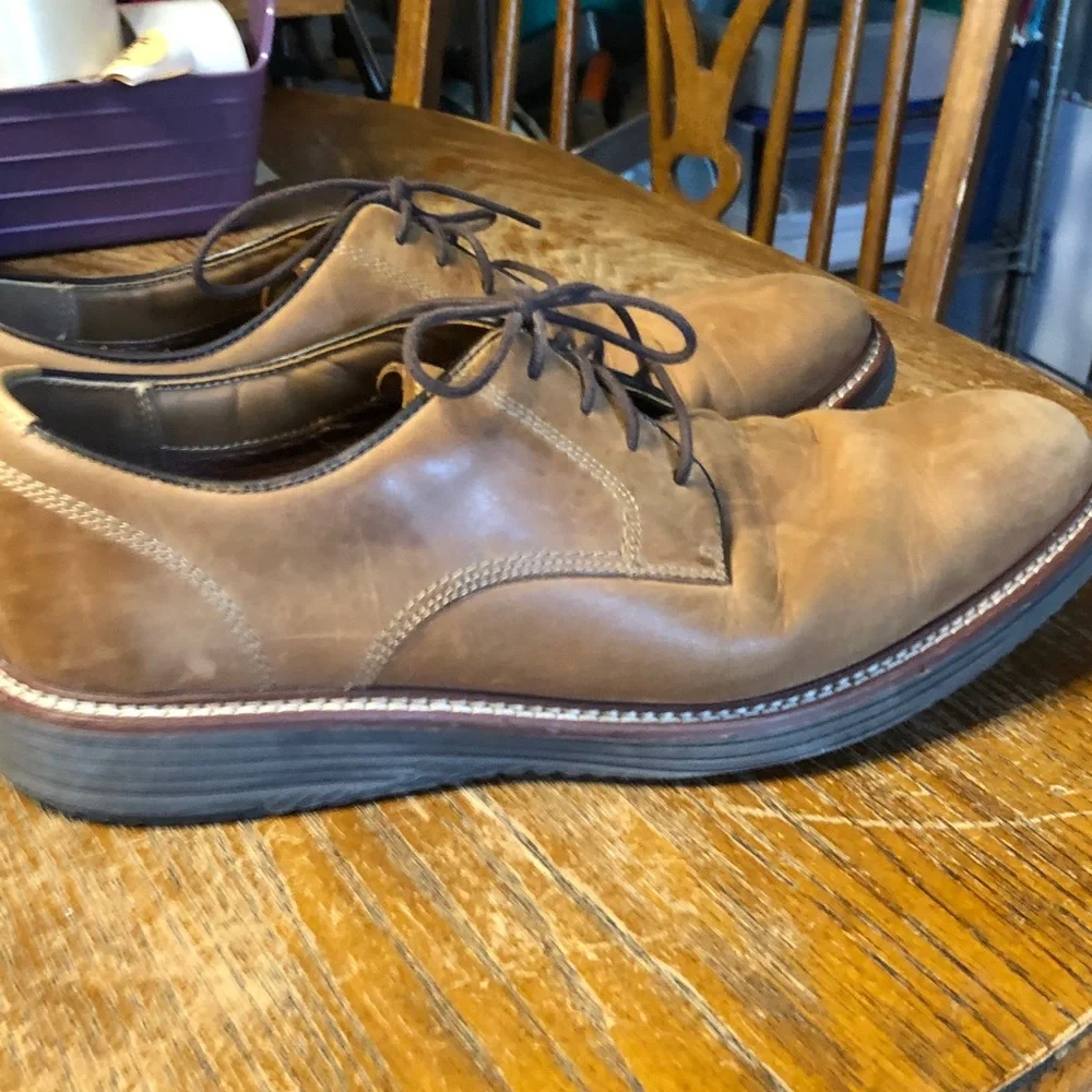 Johnston & Murphy Men's Casual Leather Derby Shoes - Tan